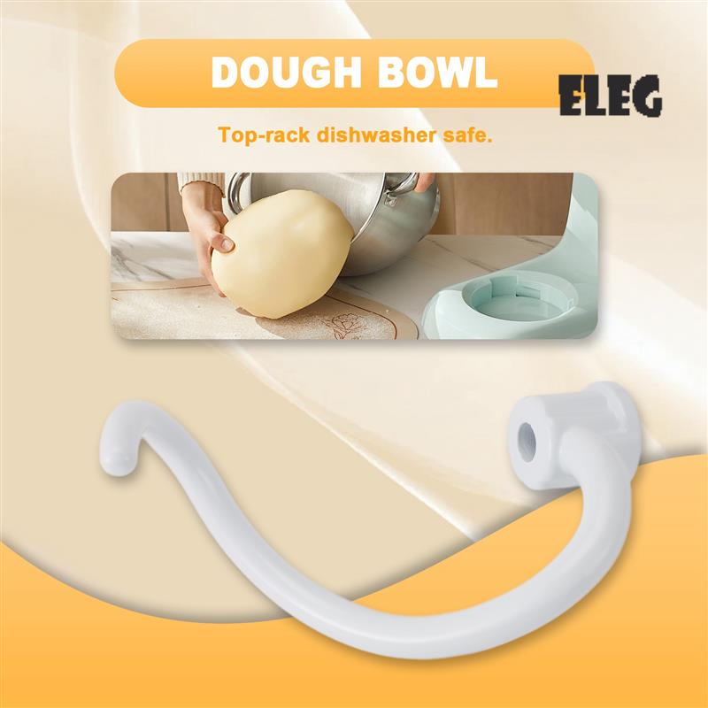 Stand Mixer Bowl - ELEG-gancho para masa de Metal recubierto