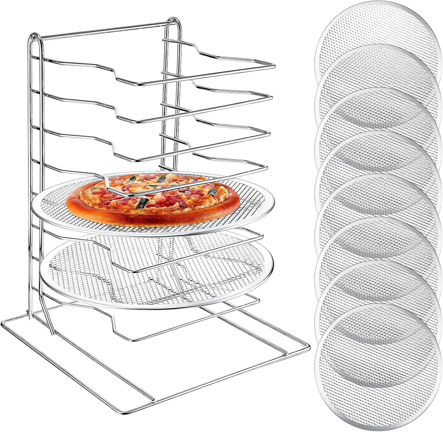 Kitchen Baking Rack - Estante para pizzas de 8 niveles