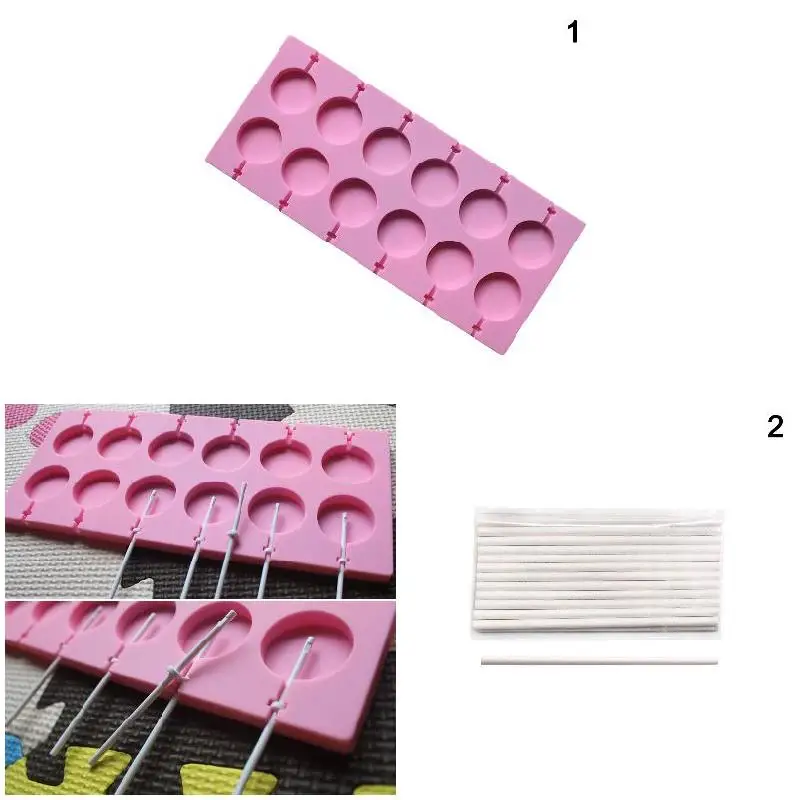 Kitchen Baking Cake - Molde de silicona redondo para piruletas,