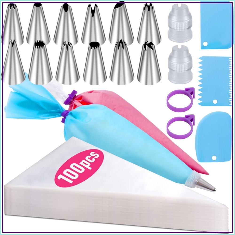 Decorating Tip Set - 100 Bolsas de Repostería Desechables y