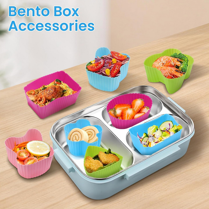 Kitchen Accessories For Baking - 8 divisores de silicona para loncheras