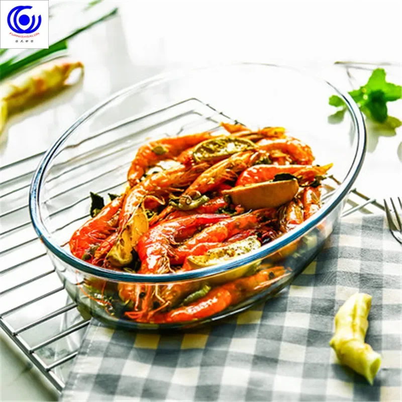 Kitchen Baking Pan Storage - Plato de vidrio templado de gran