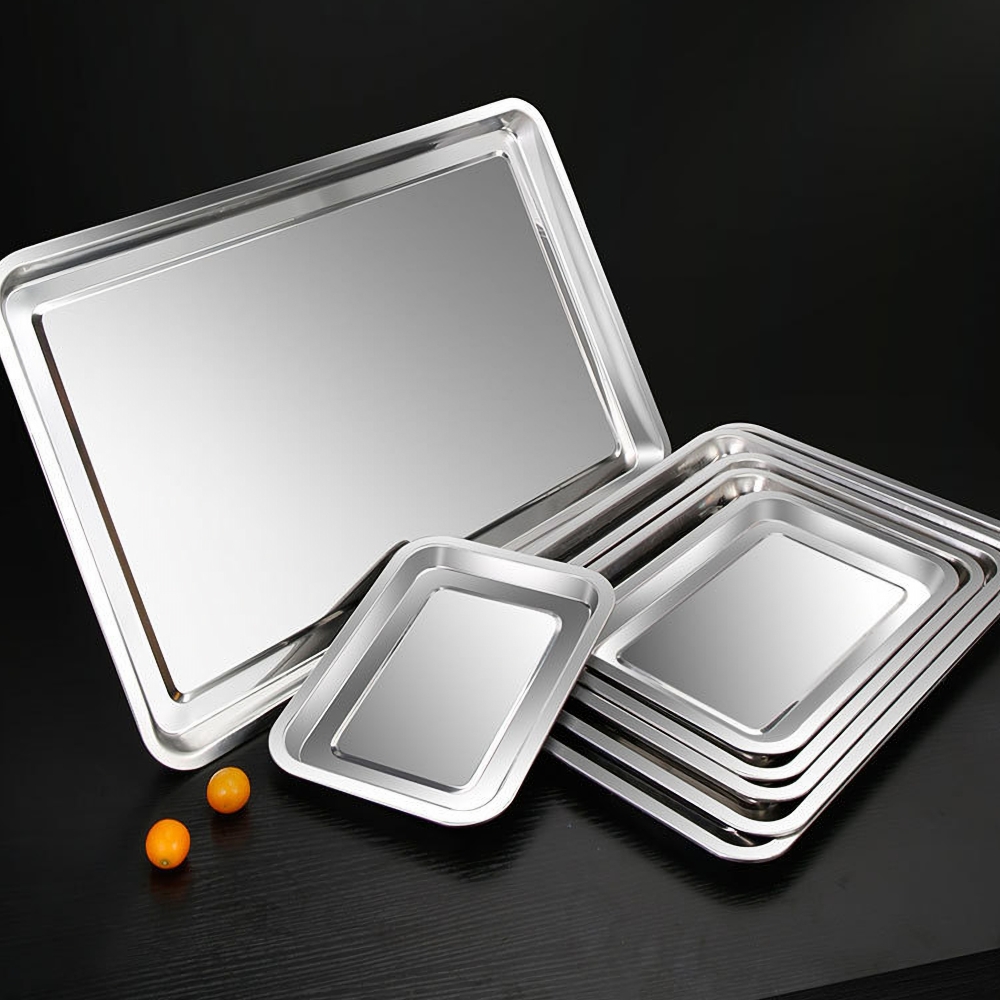 Kitchen Baking Pan Storage - Bandejas rectangulares de acero inoxidable para
