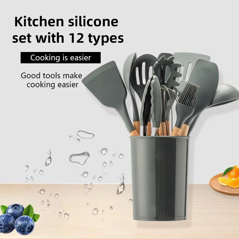 Kitchen Baking Pan Storage - Juego de 12 piezas de utensilios