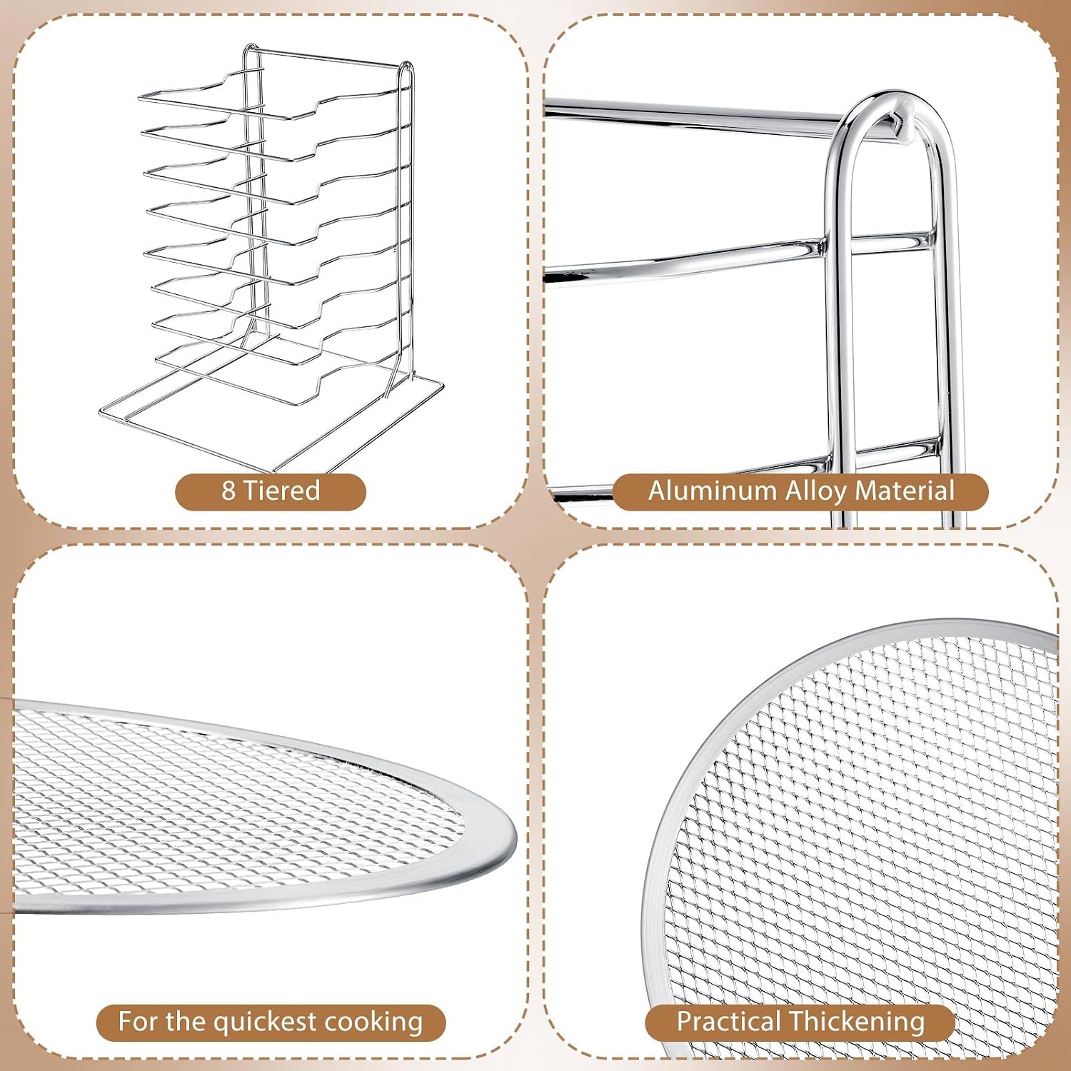Estante para pizzas de 8 nivel - Kitchen Baking Rack reseña y precio