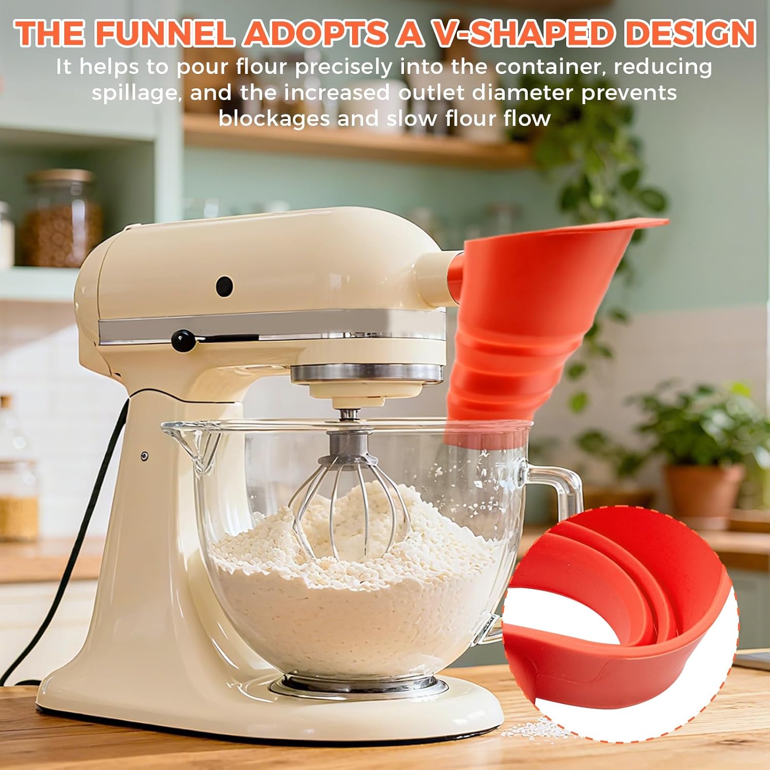 Embudo de Silicona de Grado Al - Kitchen Baking Aid reseña y precio