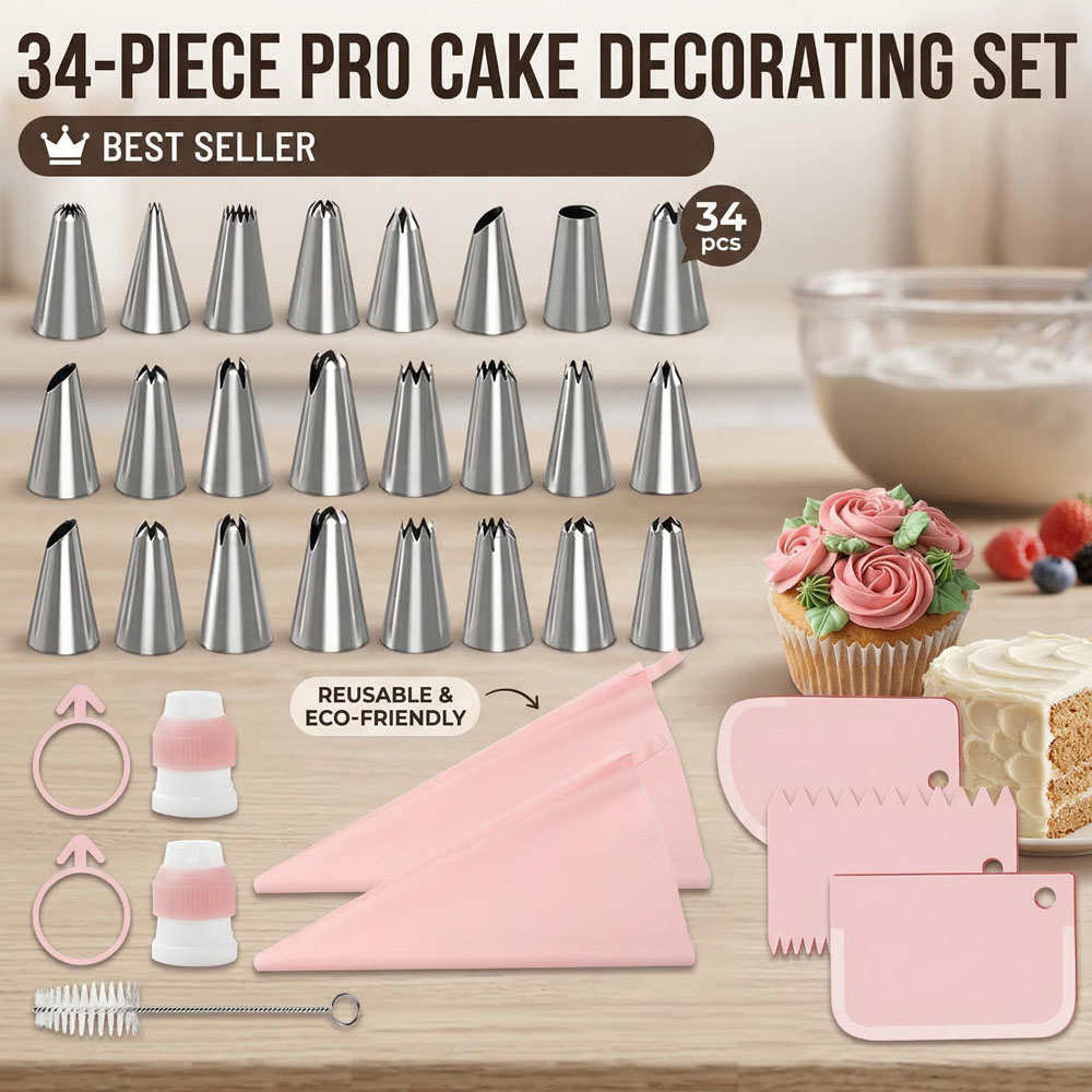 Juego de 34 Boquillas para Dec - Decorating Tip Set reseña y precio