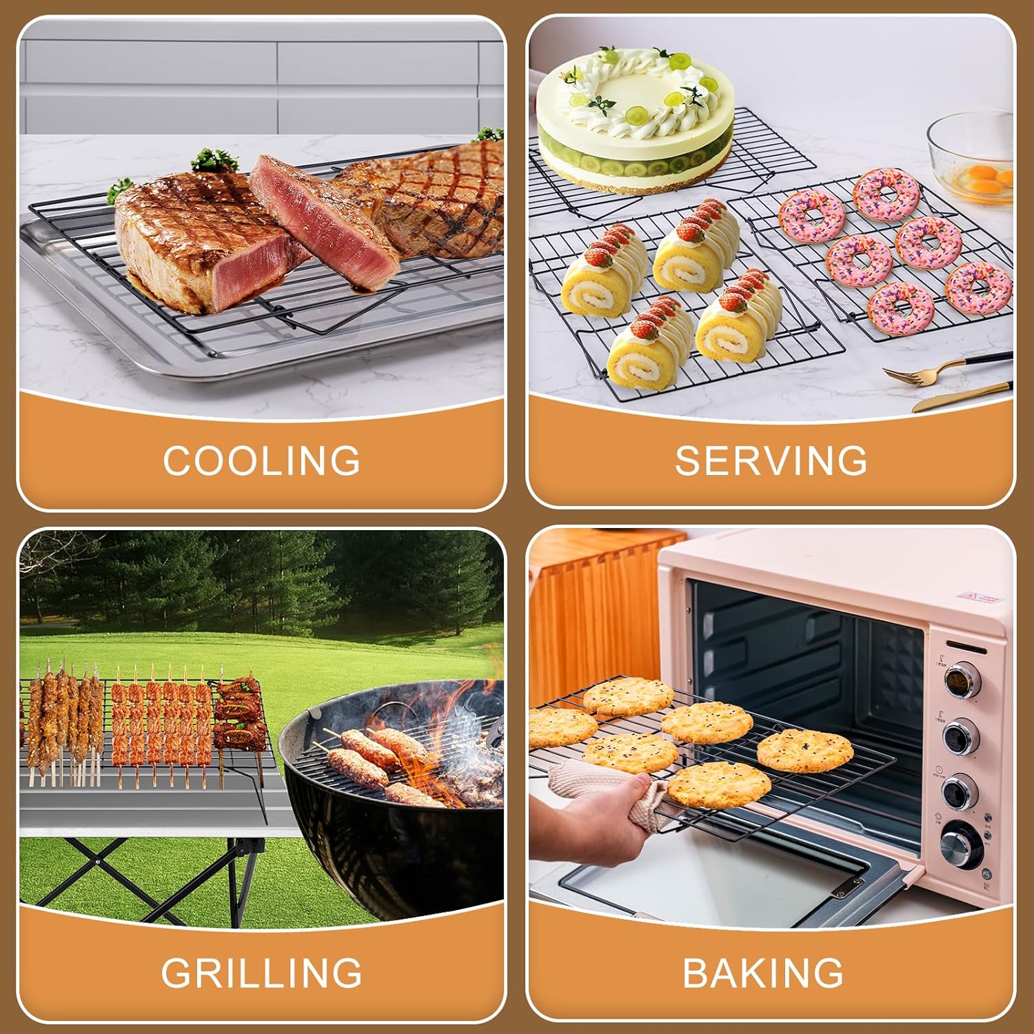Estantes de refrigeración de 3 - Kitchen Baking Rack reseña y precio
