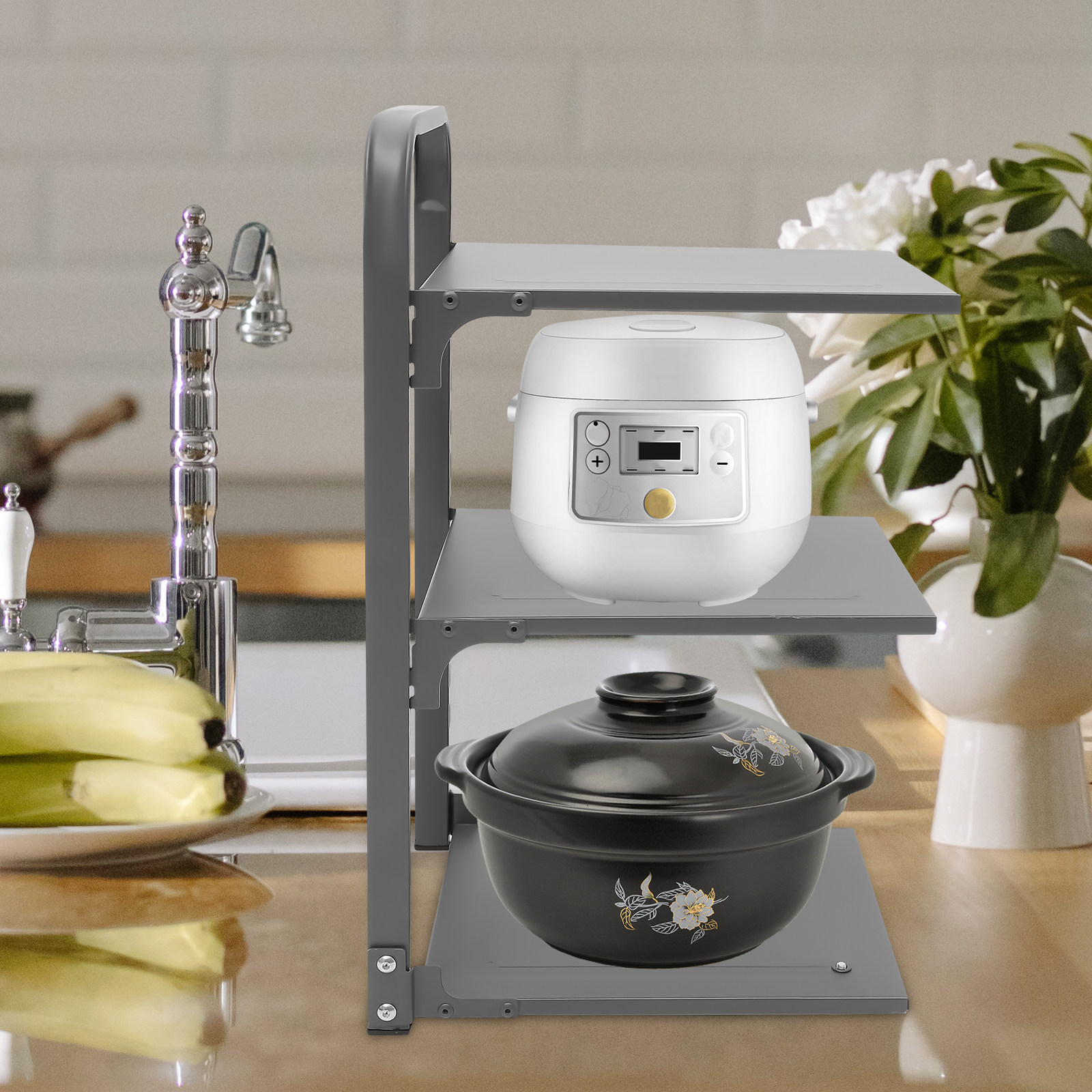 Estante Plegable de Acero al C - Kitchen Baking Pan Storage reseña y precio