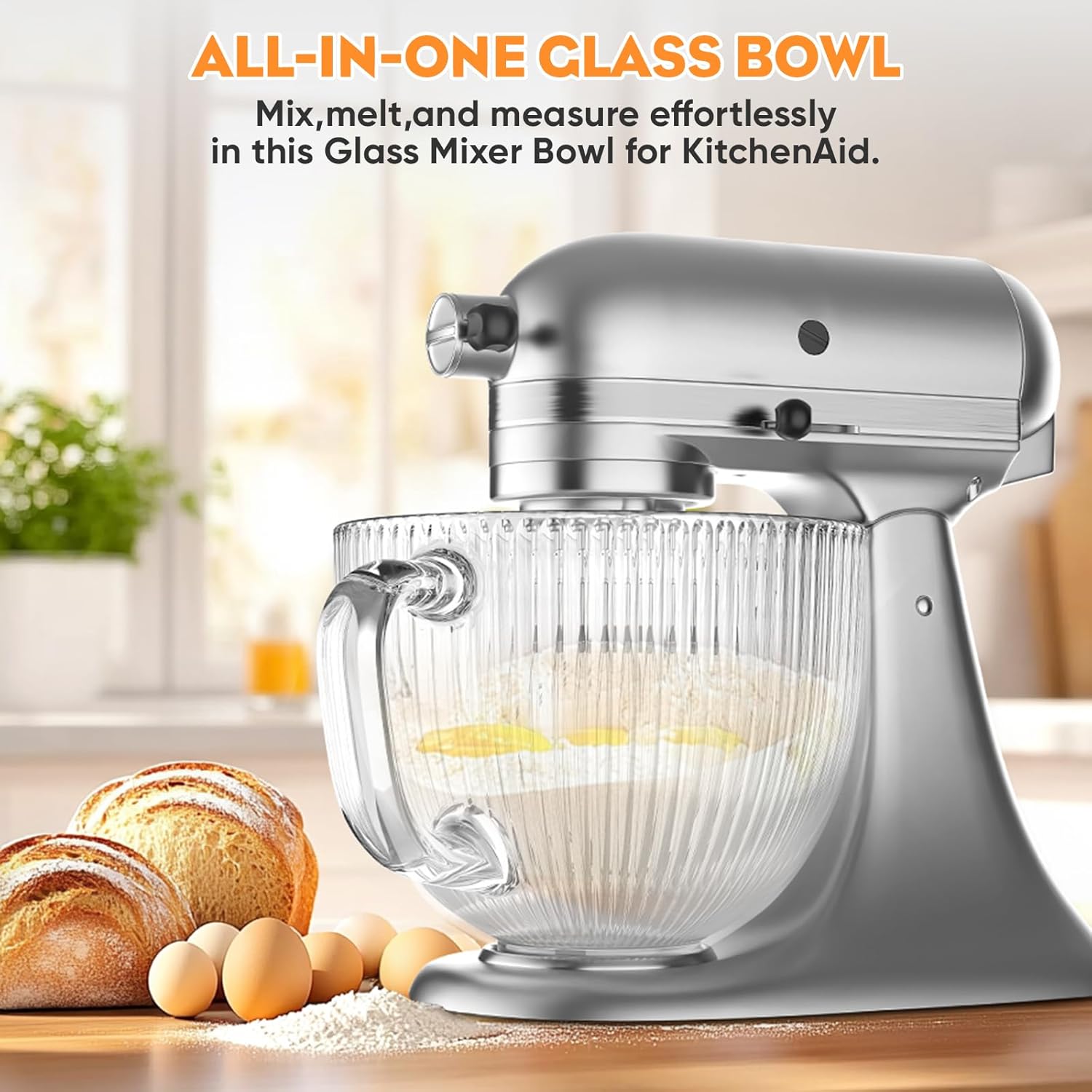 GVODE Cuenco de vidrio para ba - Stand Mixer Bowl reseña y precio