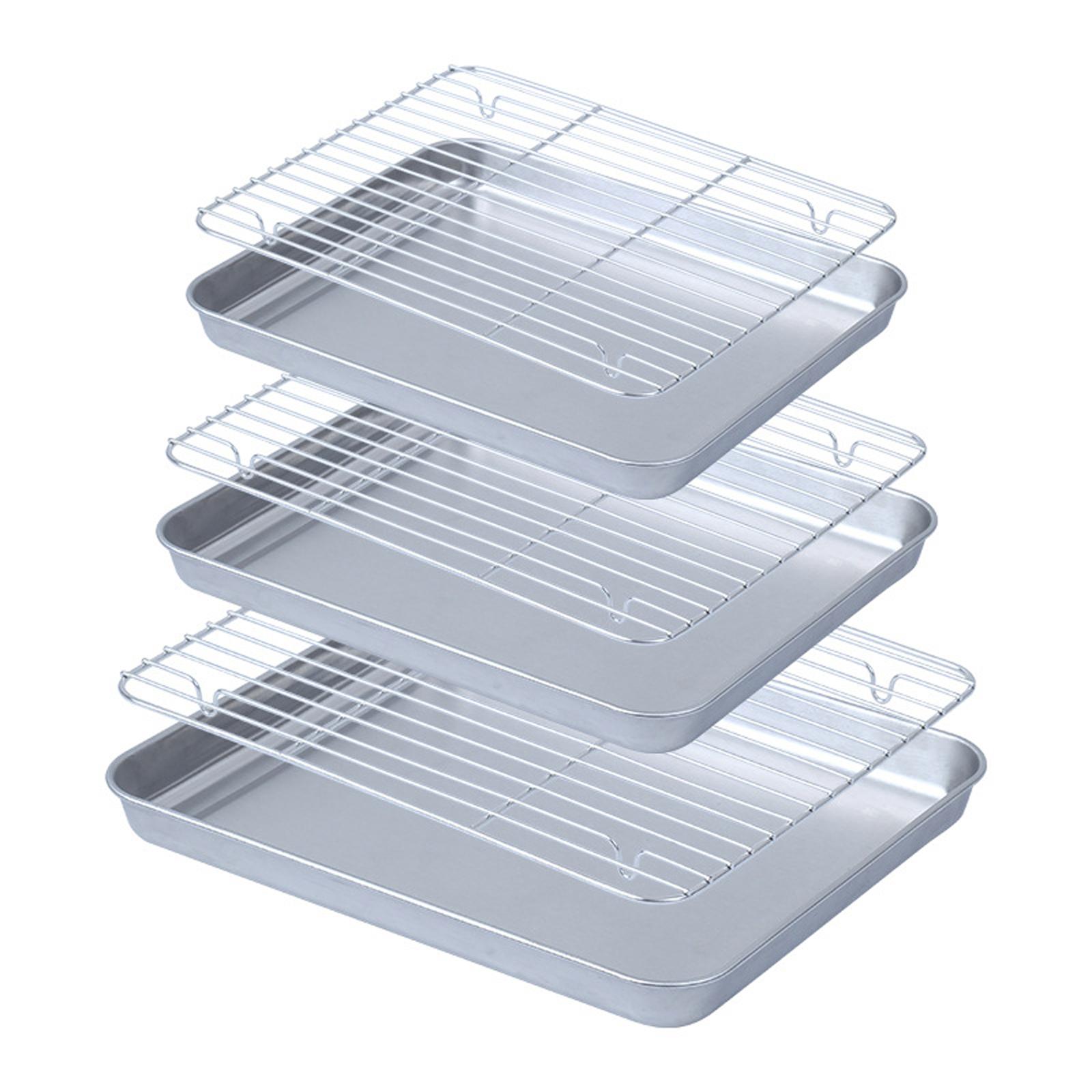 Bandeja de horno con rejilla d - Kitchen Baking Pan Storage reseña y precio