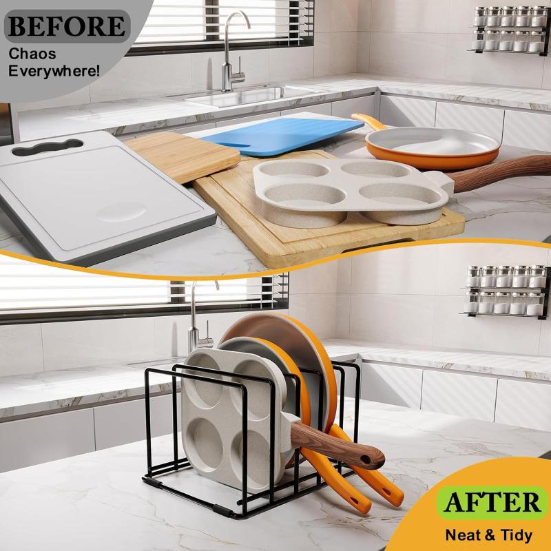 Organizador de utensilios de c - Kitchen Baking Pan Storage reseña y precio