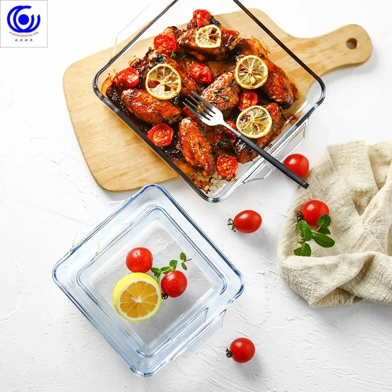 Plato de vidrio templado de gr - Kitchen Baking Pan Storage reseña y precio