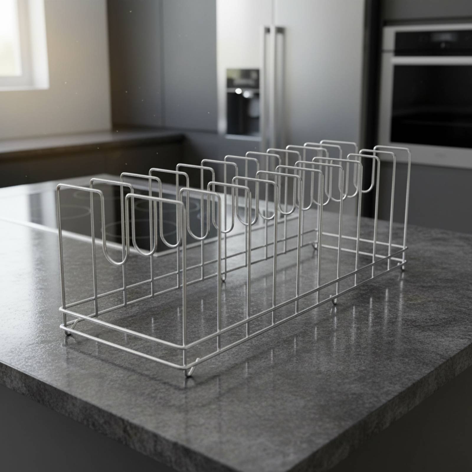 Estante para Bandejas de Pizza - Kitchen Baking Pan Storage reseña y precio