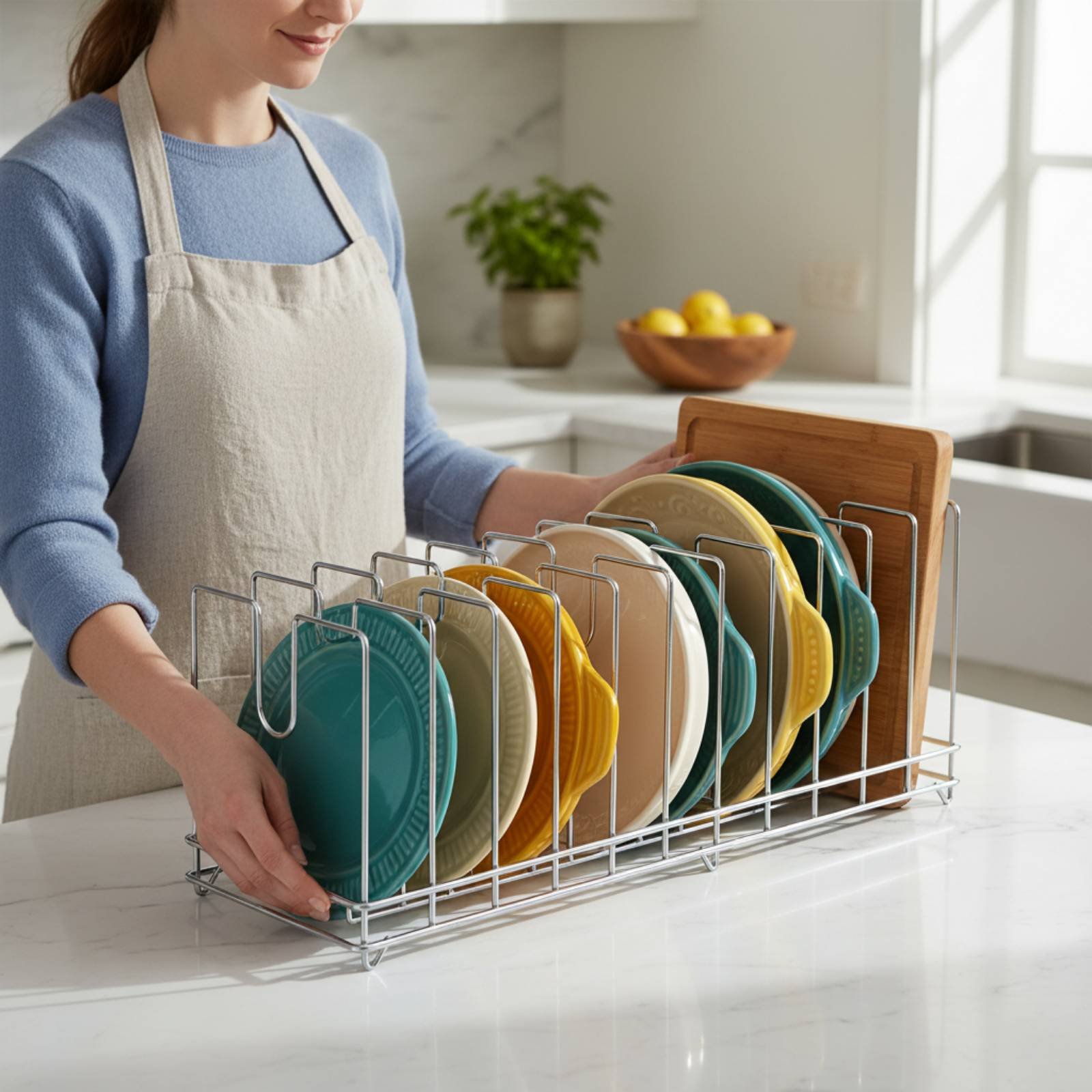 Estante para Bandejas de Pizza - Kitchen Baking Pan Storage reseña y precio