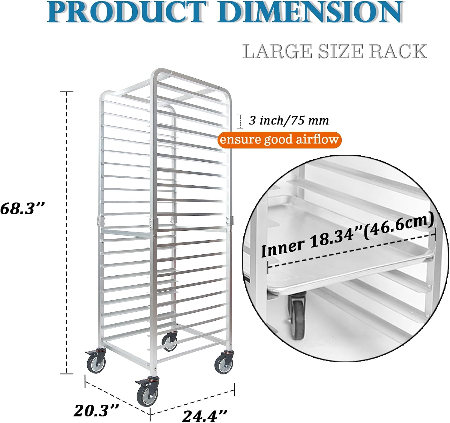 Carro de enfriamiento móvil co - Kitchen Baking Rack reseña y precio