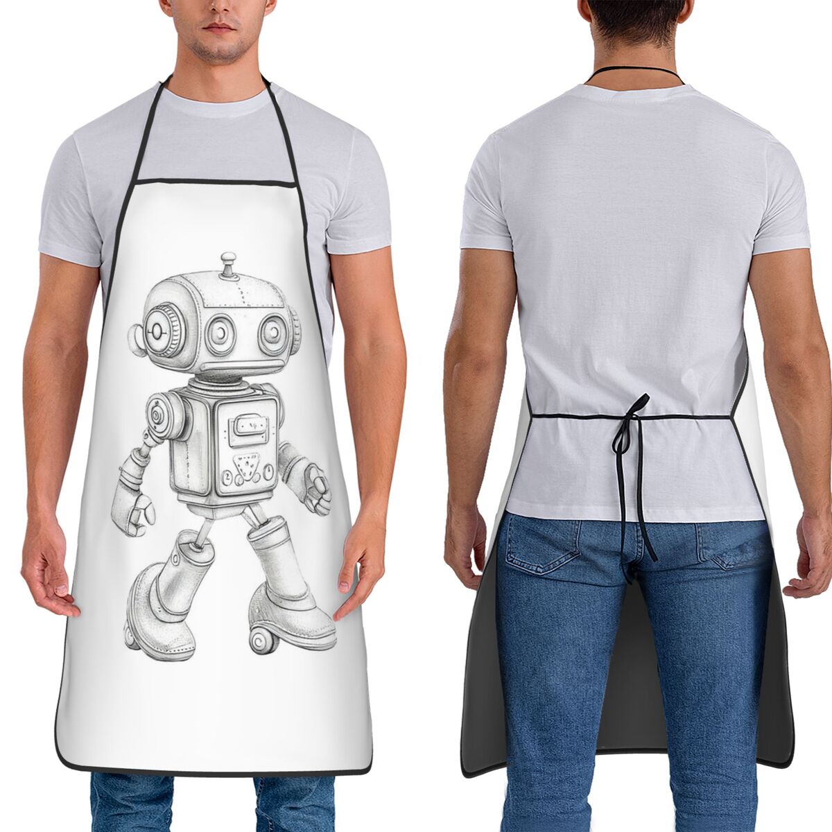 Delantal Retro con Diseño de R - Kitchen Robot Baking reseña y precio